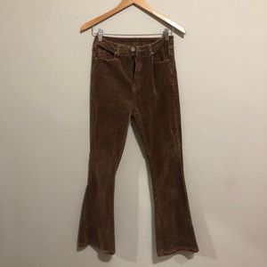 Velvet late 90s inspired flare bottom brown pants 🤎